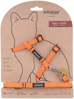Harnais + laisse pour chat Twist, S, rouge
