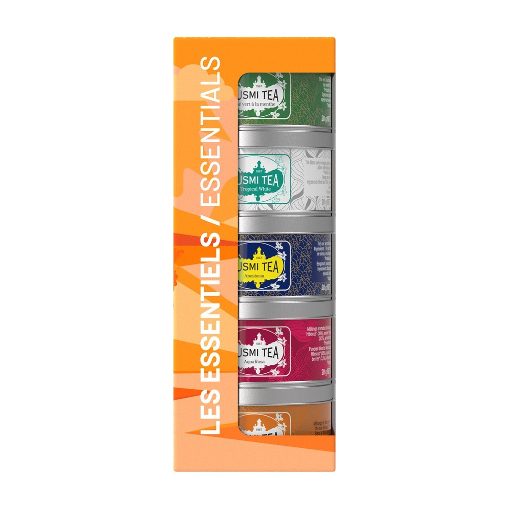 Les Essentiels bio - Assortiment de 5 boîtes métal - 100 gr