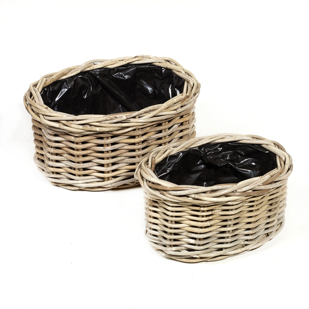 Pot Oval Montjoie M et plastique noir