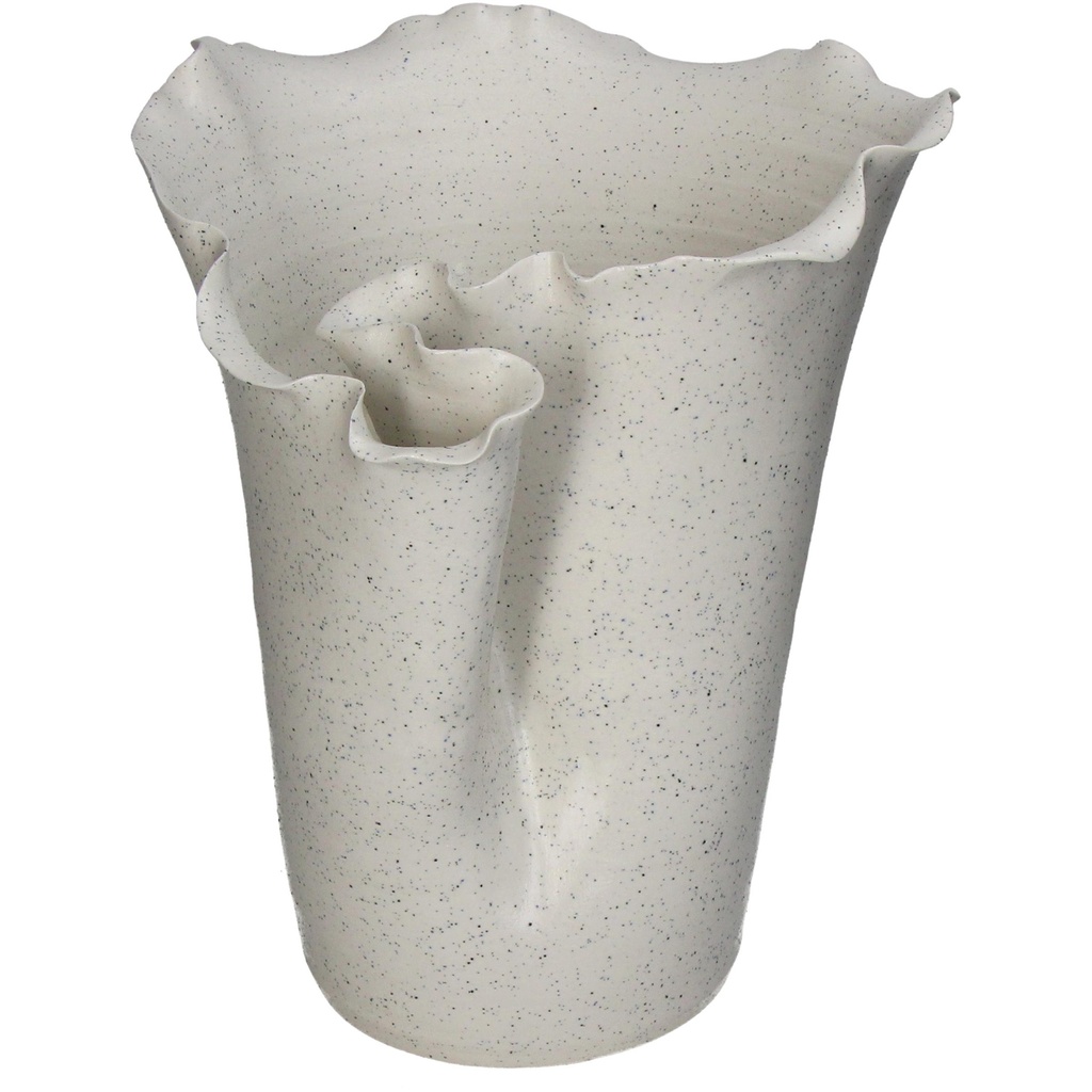 Vase froissé en porcelaine