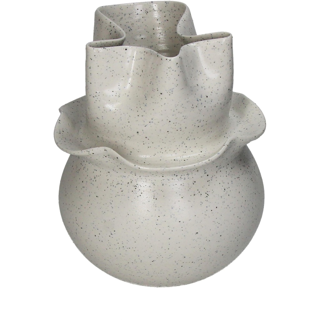 Vase froissé en porcelaine