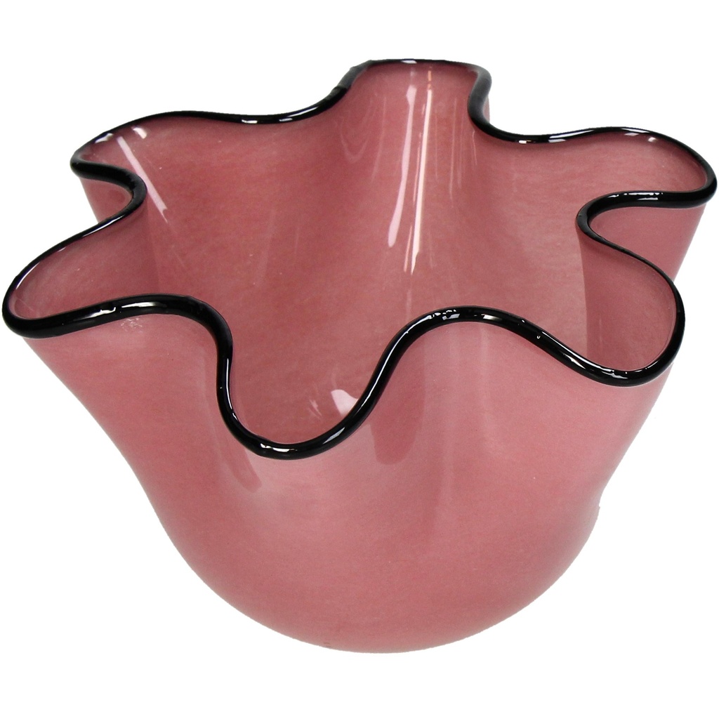 Vase Rose en verre