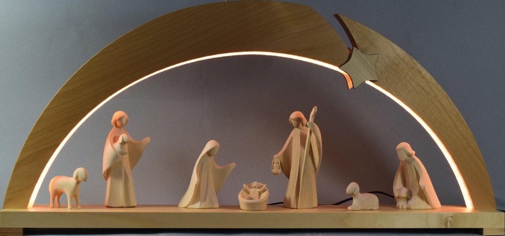 Crèche Arche 8 pièces avec LED