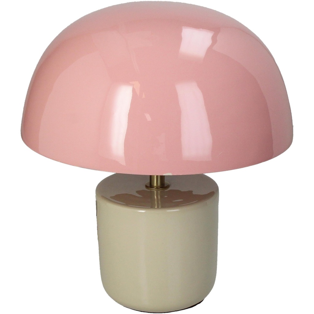 Lampe Iron crème & rose