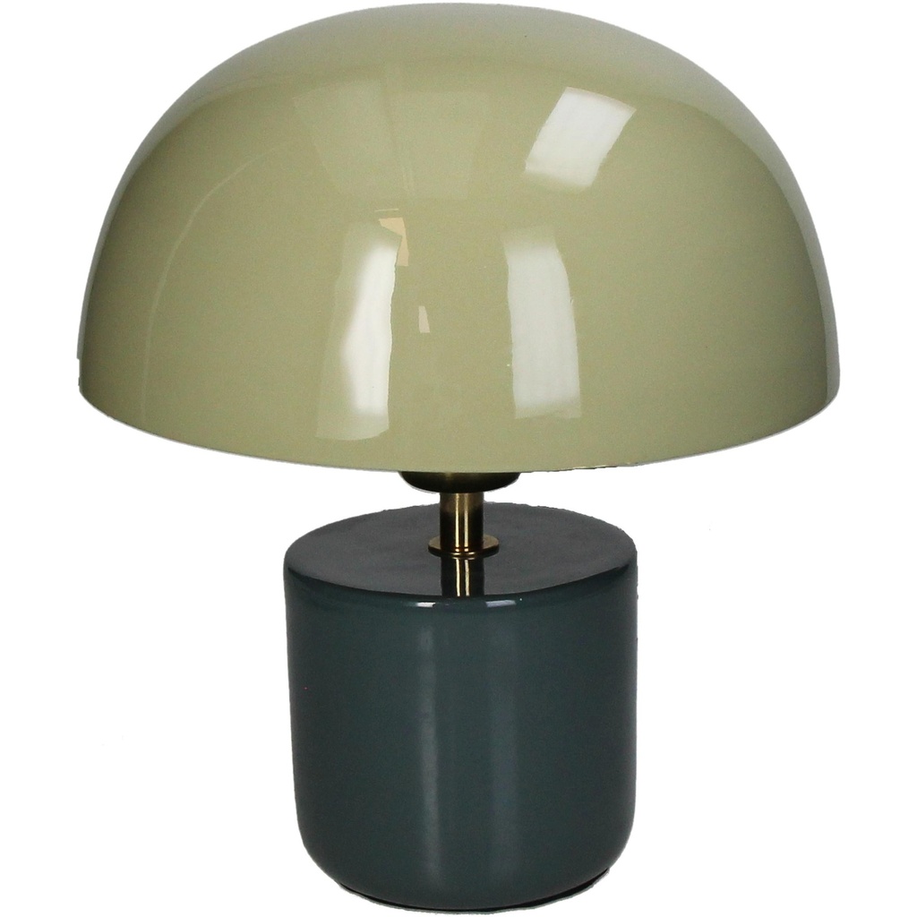 Lampe Iron bleue & crème