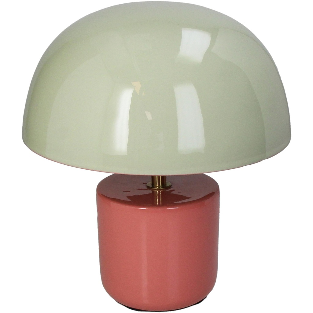 Lampe Iron rose & crème