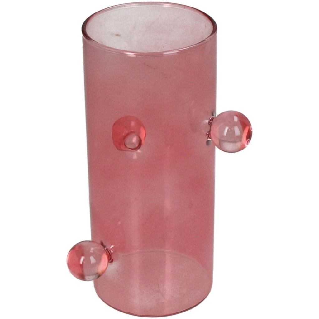 Vase rose avec boules