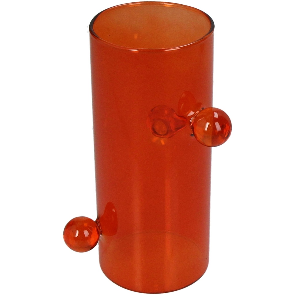 Vase orange avec boules