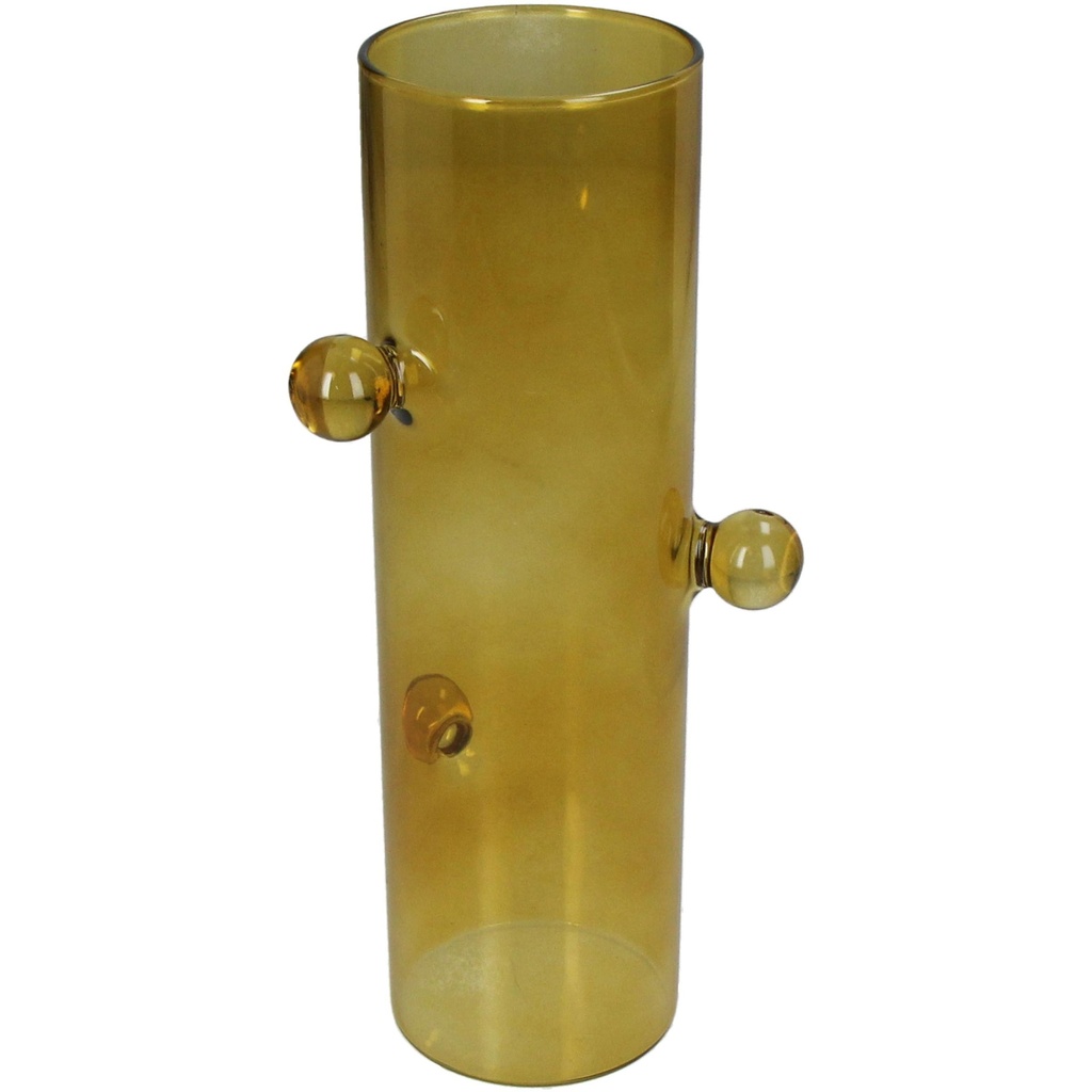 Vase jaune avec boules