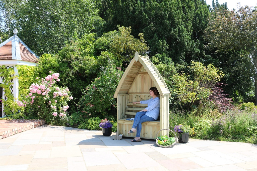 Banc Tonnelle Cheltenham avec Coffre de rangement