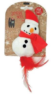 Jouet chat bonhomme avec plumes