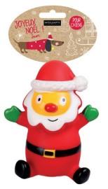 Jouet chien Père Noël + couineur