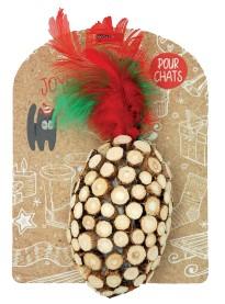 Jouet chat ovale en bois