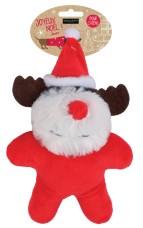 Jouet chien peluche bonhomme cerf couineur
