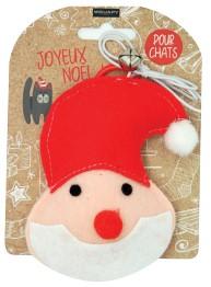Jouet chat Père Noël feutrine