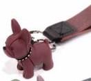 Porte-clés Bulldog bordeaux