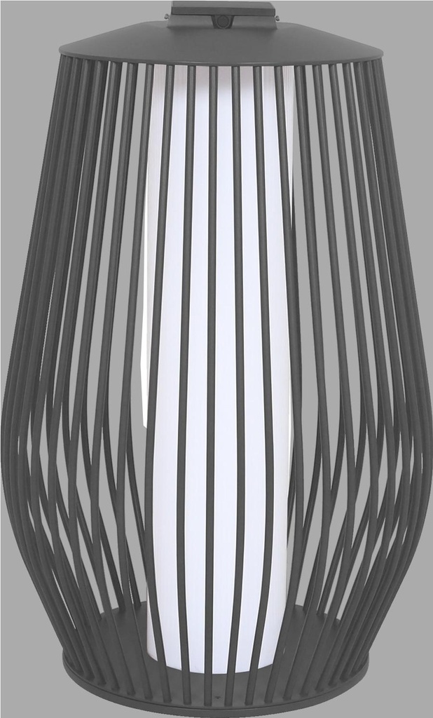 MANDALAY Lampe solaire et recharg.usb ALU gris espace 500 Lumens