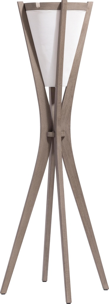 SELVA Lampadaire solaire et recharg.usb 500 Lumens Teck finition DT/Toile Ateja Blanche