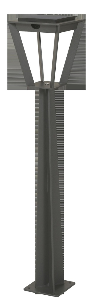 METRO Borne solaire et recharg.usb ALU gris espace 500 Lumens