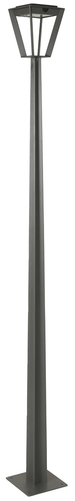 METRO Lampadaire simple, solaire et recharg.usb ALU gris espace 500 Lumens