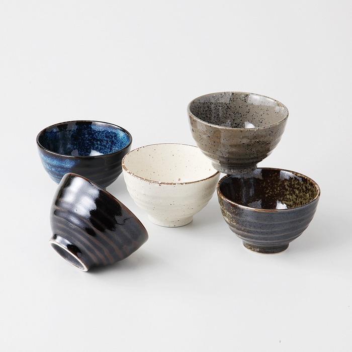 Set de 5 bols en ceramique japonaise