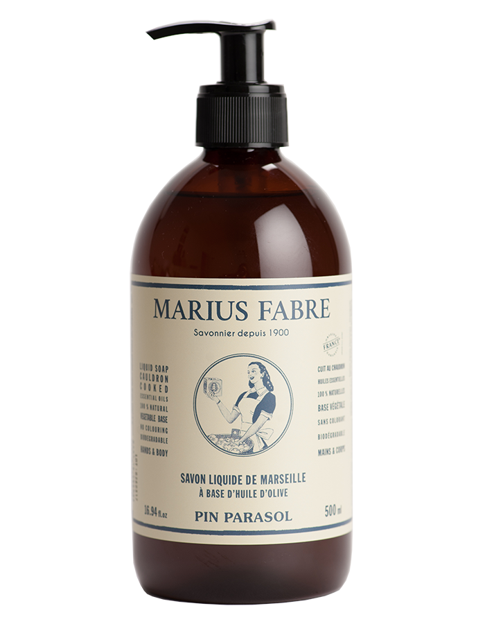 Savon Liquide de Marseille 500 ml pompe Pin Parasol NATURE