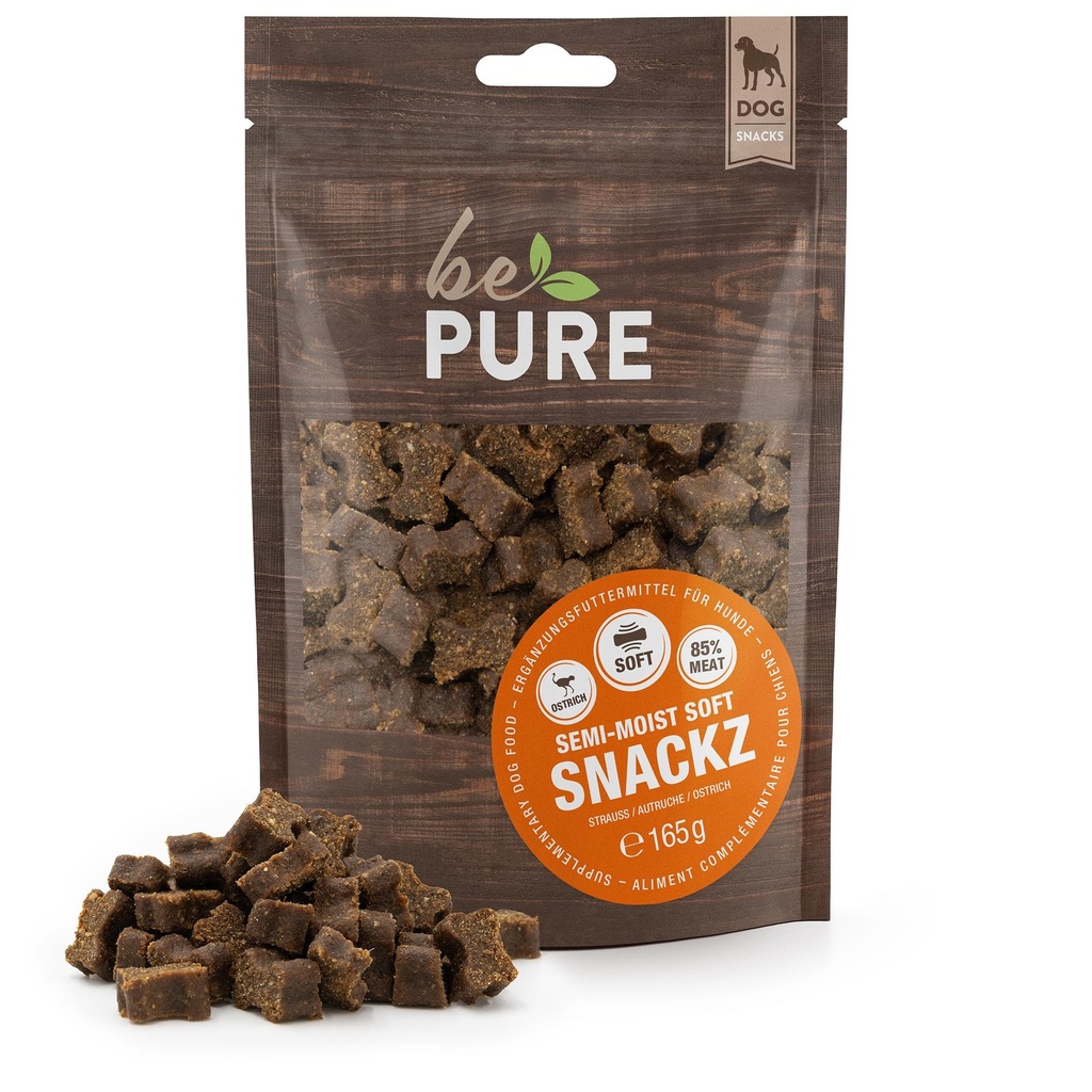 bePure Semi-Moist Soft Snackz à l'autruche