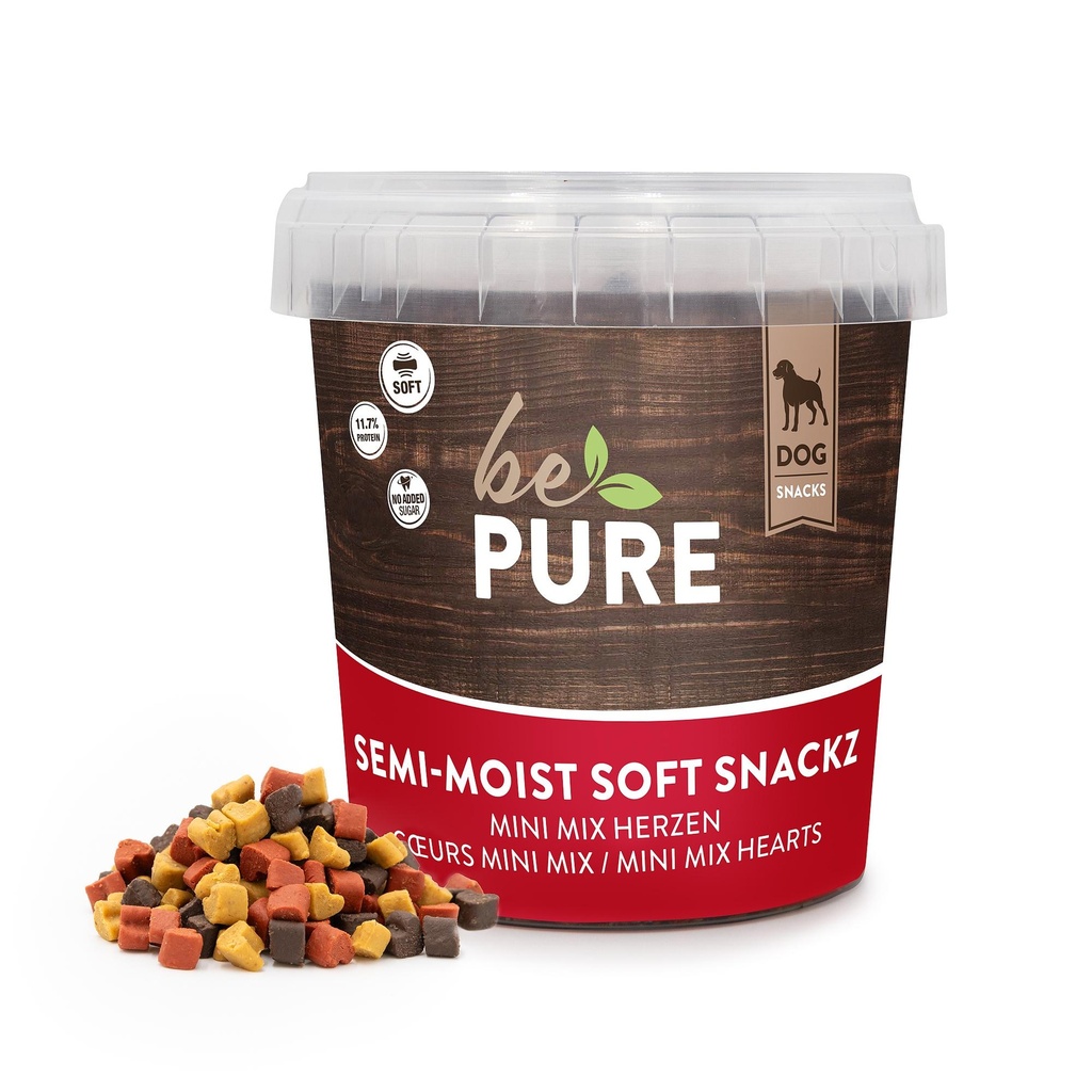bePure Semi-Moist Soft Snackz Mini Mix Hearts