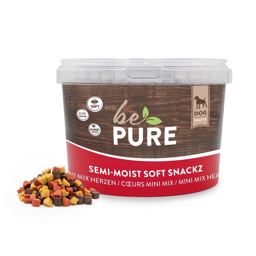 bePure Semi-Moist Soft Snackz Mini Mix Hearts