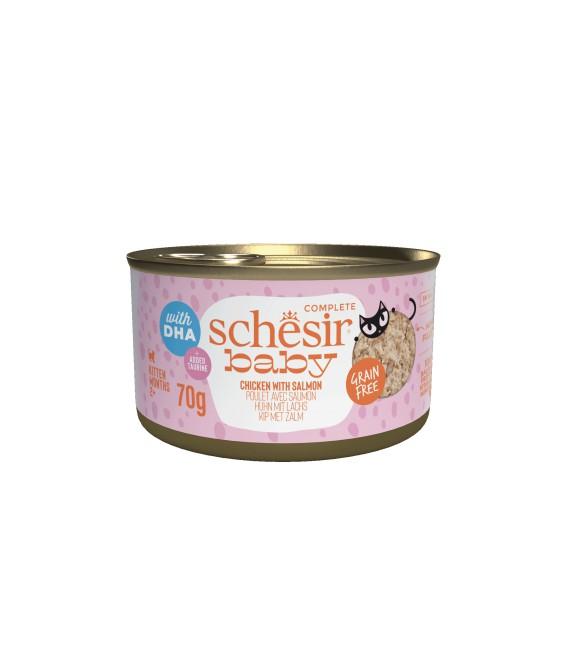 SCHESIR BABY FILET EN BOUILLON BOITE 70G POULET ET SAUMON