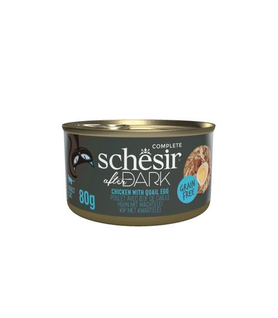 SCHESIR AFTER DARK FILET EN BOUILLON BOITE 80G POULET ET ŒUF