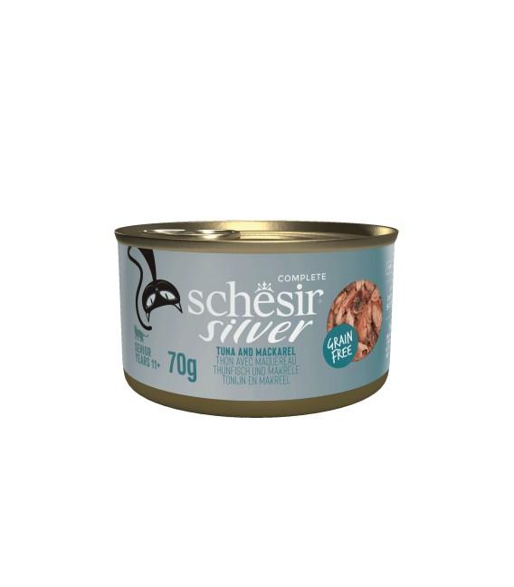 SCHESIR SILVER FILET EN BOUILLON BOITE 70G THON ET MAQUEREAU