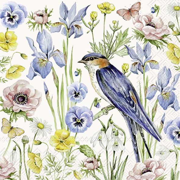 Serviettes Lunch Spring Blooms cream