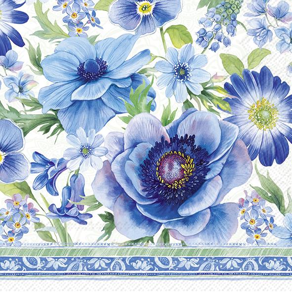 Serviettes Cocktail Springtime Blues light blue