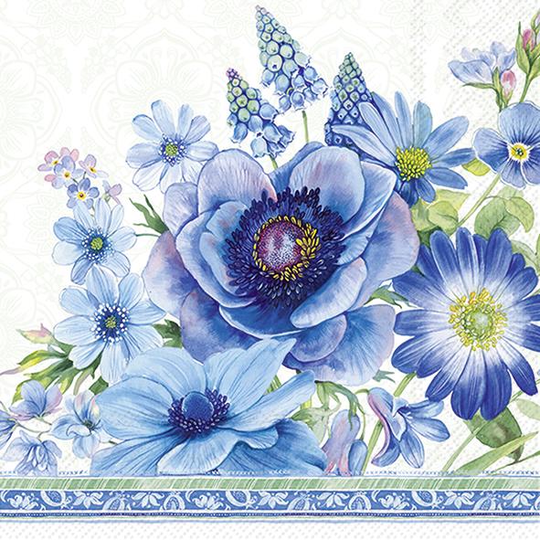 Serviettes Lunch Springtime Blues light blue