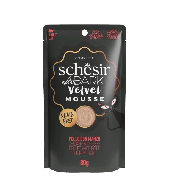 SCHESIR AFTER DARK MOUSSE SACHET 80G POULET ET BŒUF