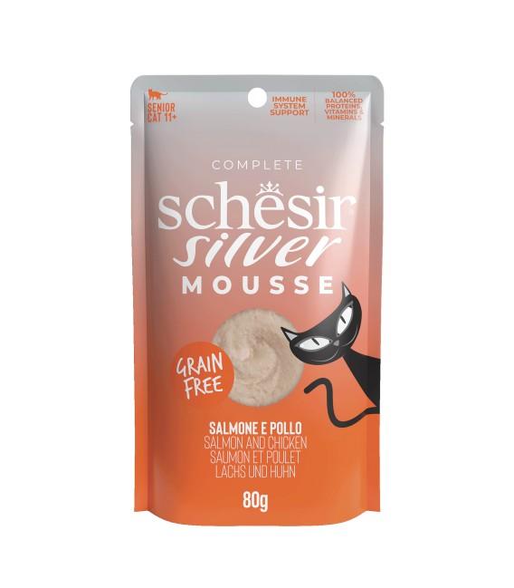 SCHESIR SILVER MOUSSE SACHET 80G SAUMON & POULET