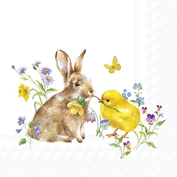 Serviettes Cocktail Bunny and Chick