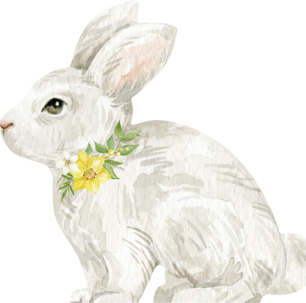 Serviettes Lunch die cut Bunny