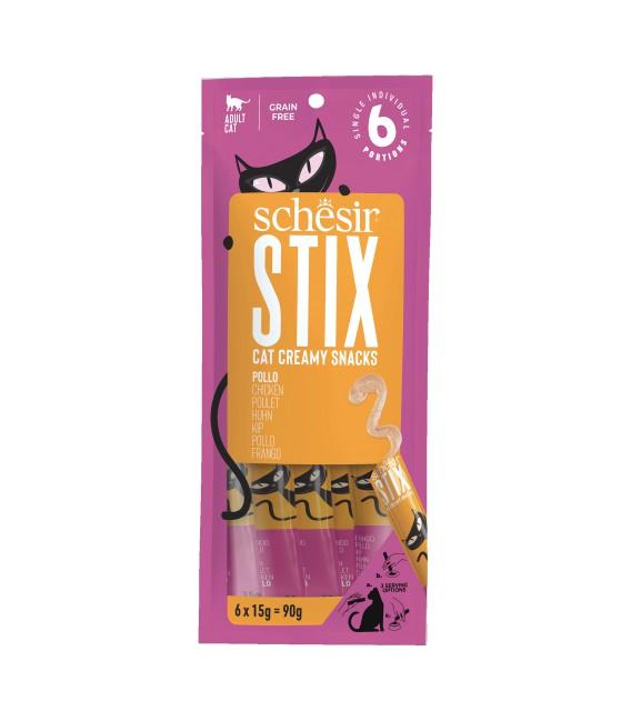 SCHESIR STIX CREME SACHET 6X15G POULET