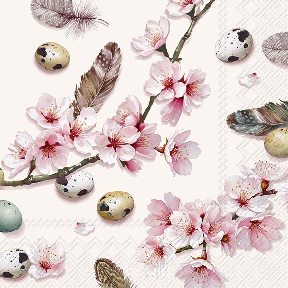 Serviettes Lunch Beautiful Sakura cream