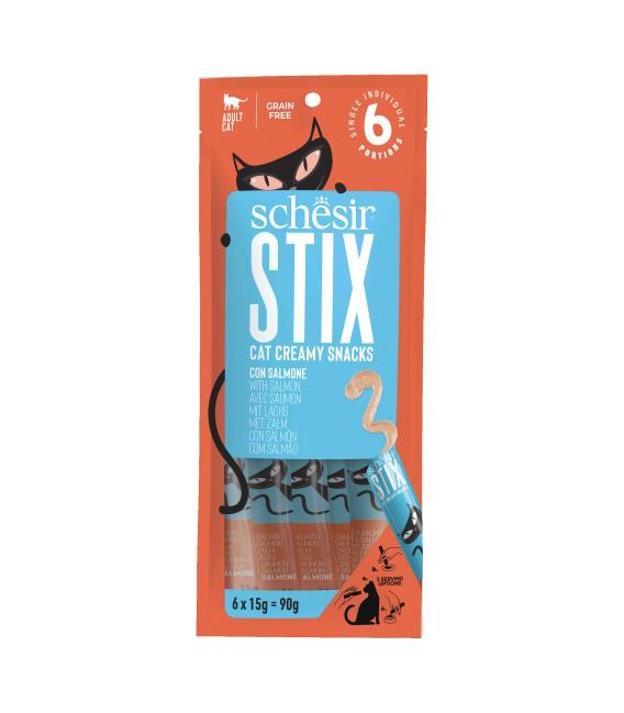 SCHESIR STIX CREME SACHET 6X15G SAUMON