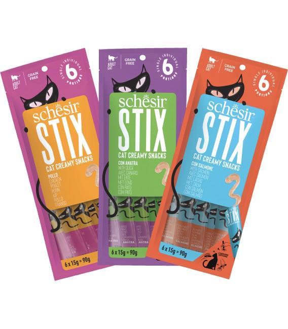 SCHESIR STIX CREME SACHET 12X6X15G VARIETY PACK