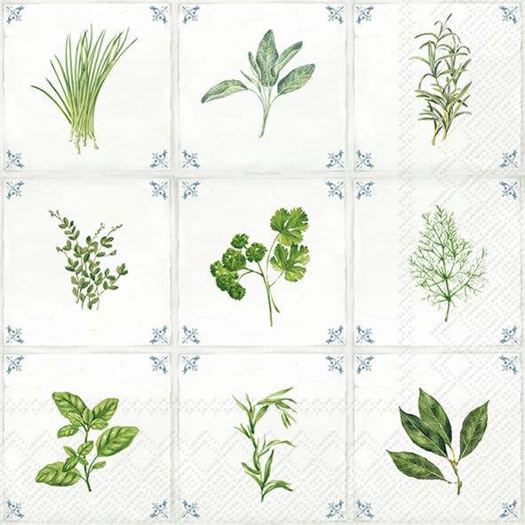 Serviettes Lunch Herbal Tiles