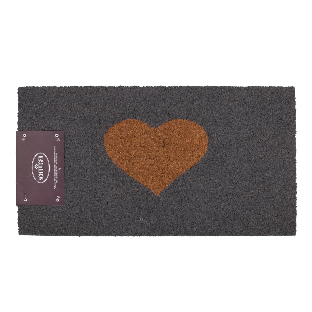 Paillasson Coco PVC Cœur Clair