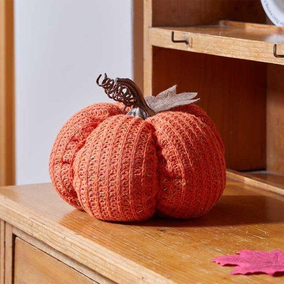Citrouille tissu orange large