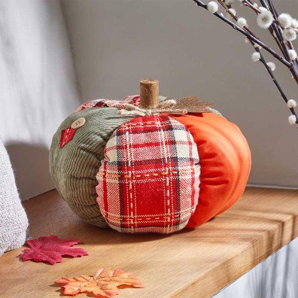 Citrouille tissu patchwork XL