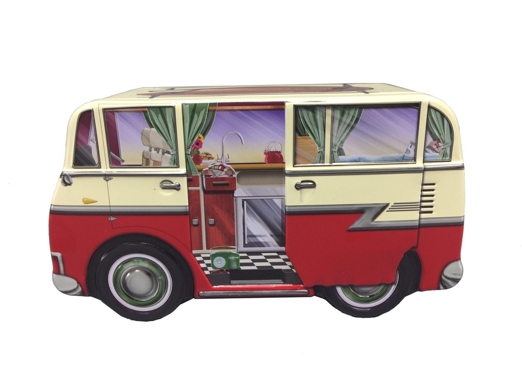 Boite Mini camper van rouge