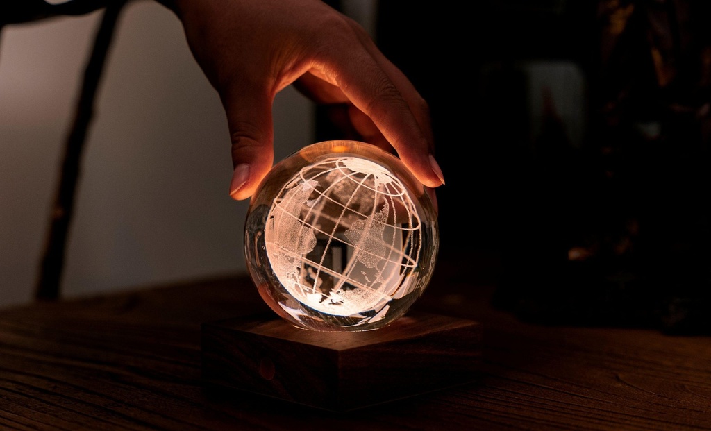 Lumière Cristal Ambre Globe