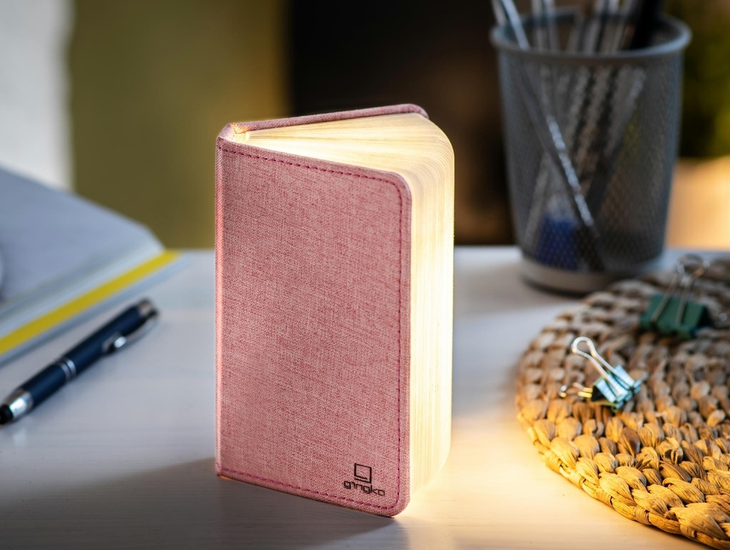 Lampe de lecture intelligente en tissu de lin Rose